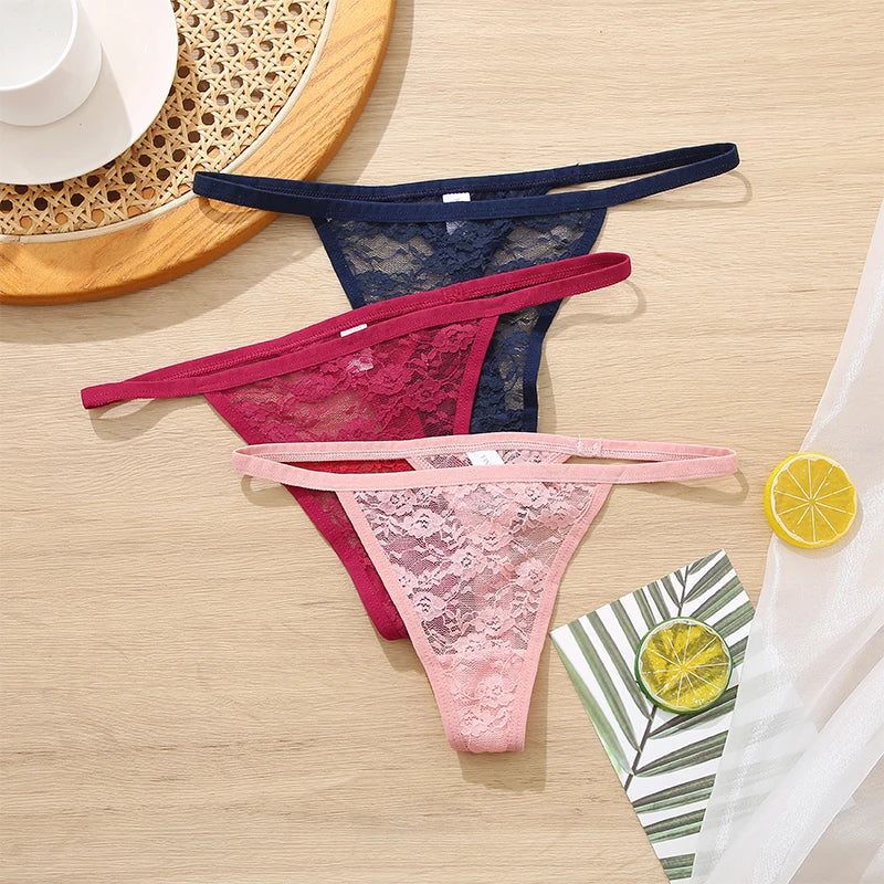 Pack 5 Tangas Encaje Floral - Lencería Femenina