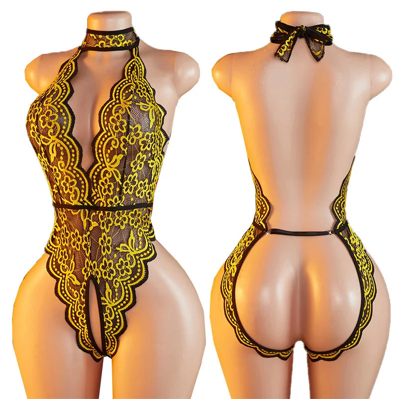 Body Transparente Escote Profundo - Lencería Atómica