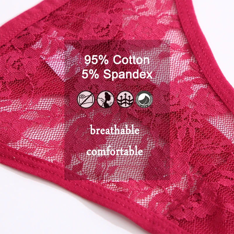 Pack 5 Tangas Encaje Floral - Lencería Femenina